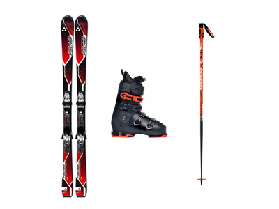 Горные лыжи Fischer XTR Sportster + горнолыжные ботинки + палки (165)